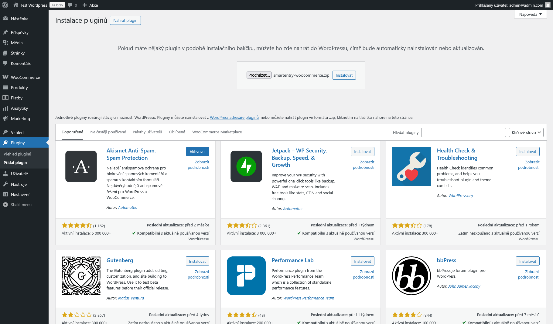 WooCommerce výběr ZIPu